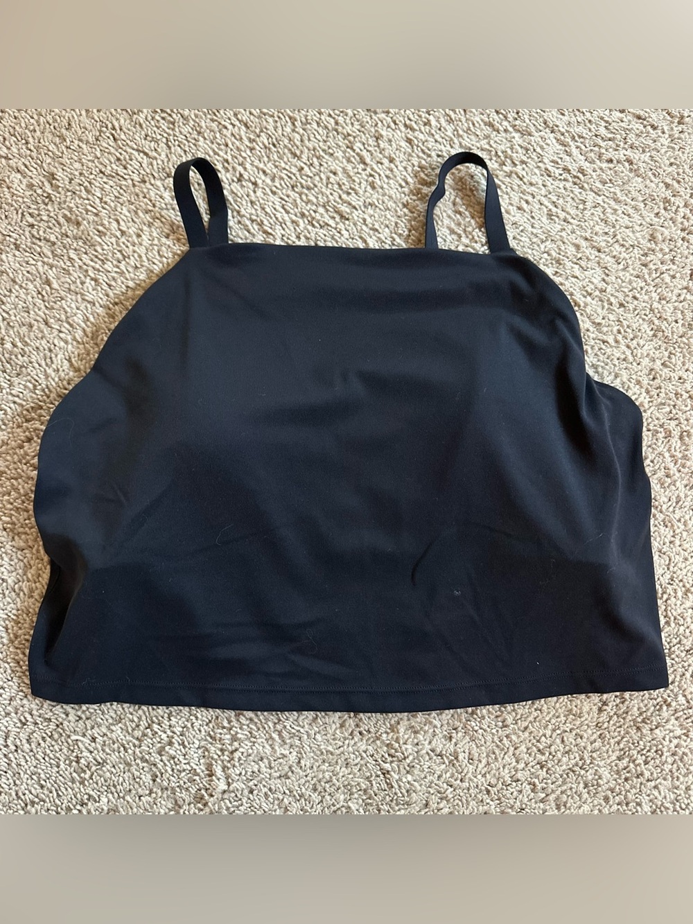 OFFLINE Black Square-Neck Crop Cami.